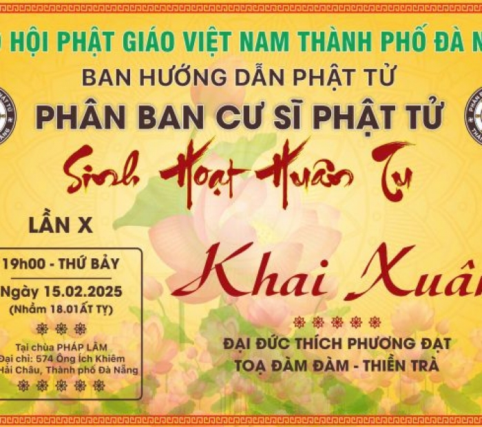 Hải Châu : Phân ban Cư sĩ Phật tử thành phố tổ chức khóa huân tu đầu Xuân Ất Tỵ – 2025